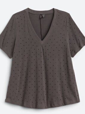 Vero Moda V Neck Jewel Detail Jersey Knit 2X